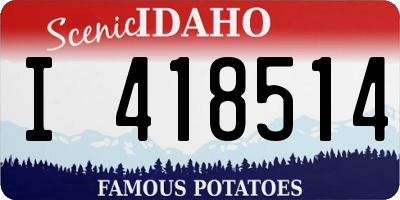 ID license plate I418514
