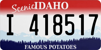 ID license plate I418517