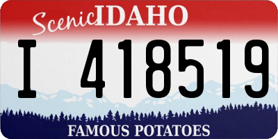 ID license plate I418519