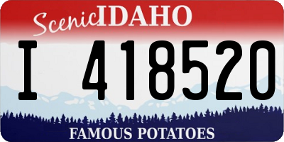 ID license plate I418520