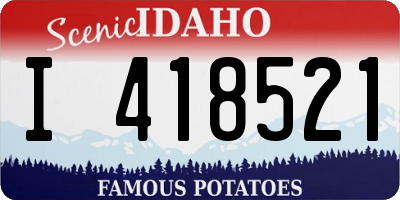 ID license plate I418521