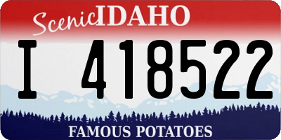 ID license plate I418522