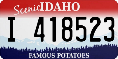 ID license plate I418523