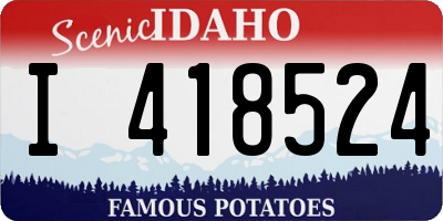 ID license plate I418524