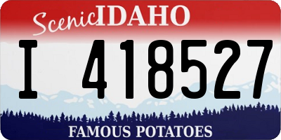 ID license plate I418527