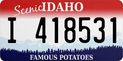 ID license plate I418531