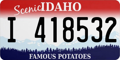 ID license plate I418532