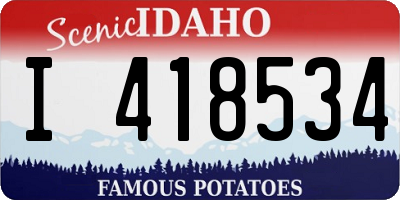 ID license plate I418534