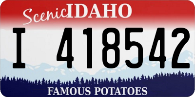 ID license plate I418542
