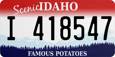 ID license plate I418547