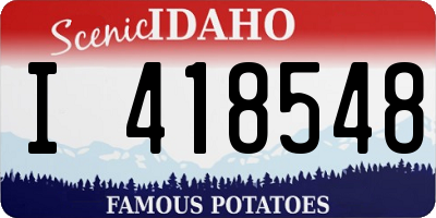 ID license plate I418548