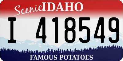 ID license plate I418549