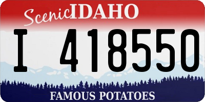 ID license plate I418550