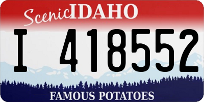 ID license plate I418552
