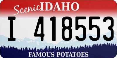 ID license plate I418553
