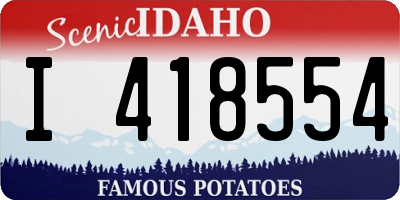 ID license plate I418554