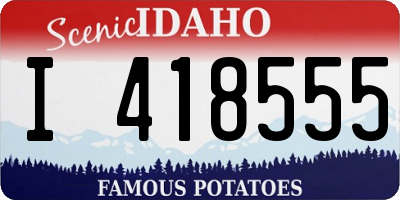 ID license plate I418555