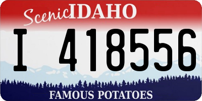 ID license plate I418556
