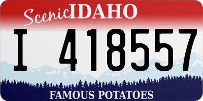 ID license plate I418557