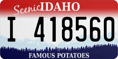 ID license plate I418560