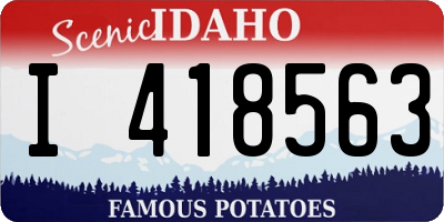 ID license plate I418563