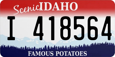 ID license plate I418564