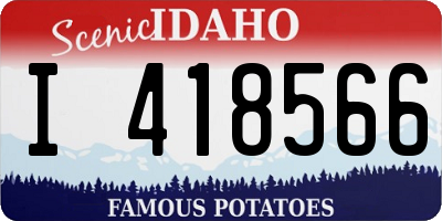 ID license plate I418566