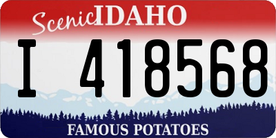 ID license plate I418568