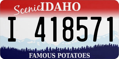 ID license plate I418571