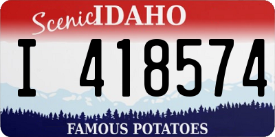 ID license plate I418574