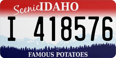 ID license plate I418576