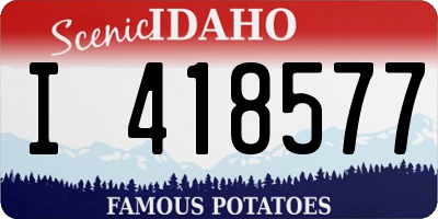 ID license plate I418577