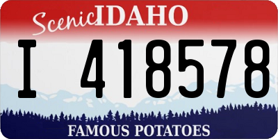 ID license plate I418578