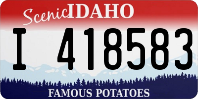 ID license plate I418583