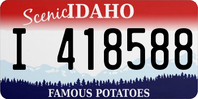 ID license plate I418588