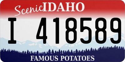 ID license plate I418589