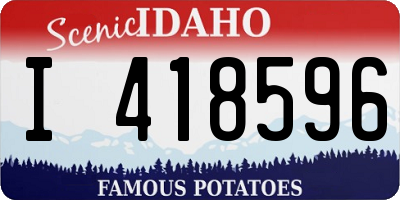 ID license plate I418596