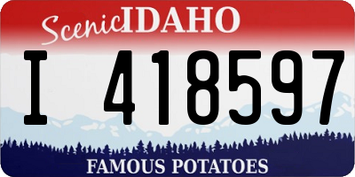 ID license plate I418597