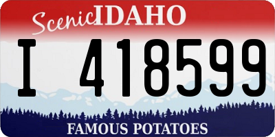 ID license plate I418599