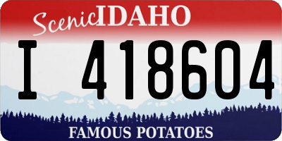 ID license plate I418604