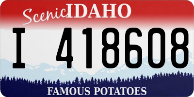 ID license plate I418608