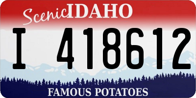 ID license plate I418612