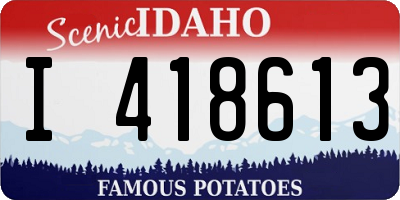 ID license plate I418613