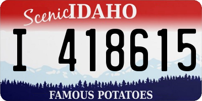 ID license plate I418615