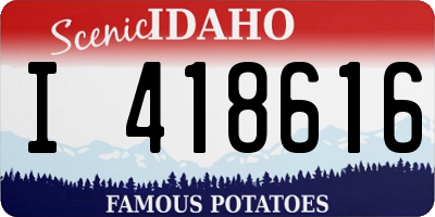 ID license plate I418616