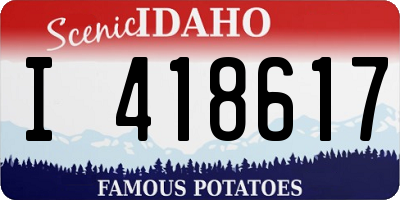 ID license plate I418617