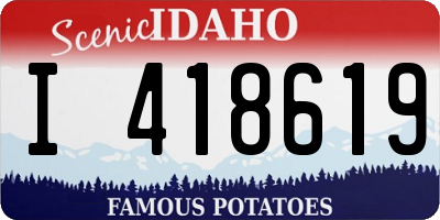 ID license plate I418619