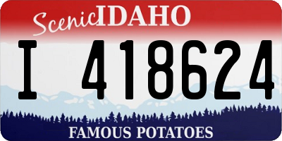 ID license plate I418624