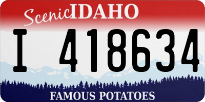 ID license plate I418634