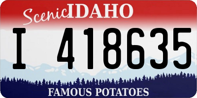 ID license plate I418635